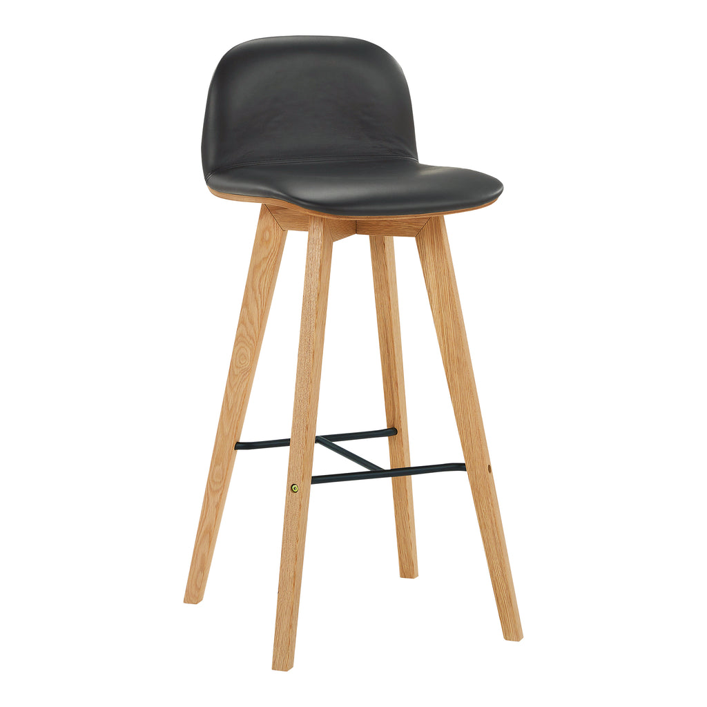 NAPOLI LEATHER BARSTOOL BLACK