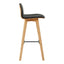 NAPOLI LEATHER BARSTOOL BLACK