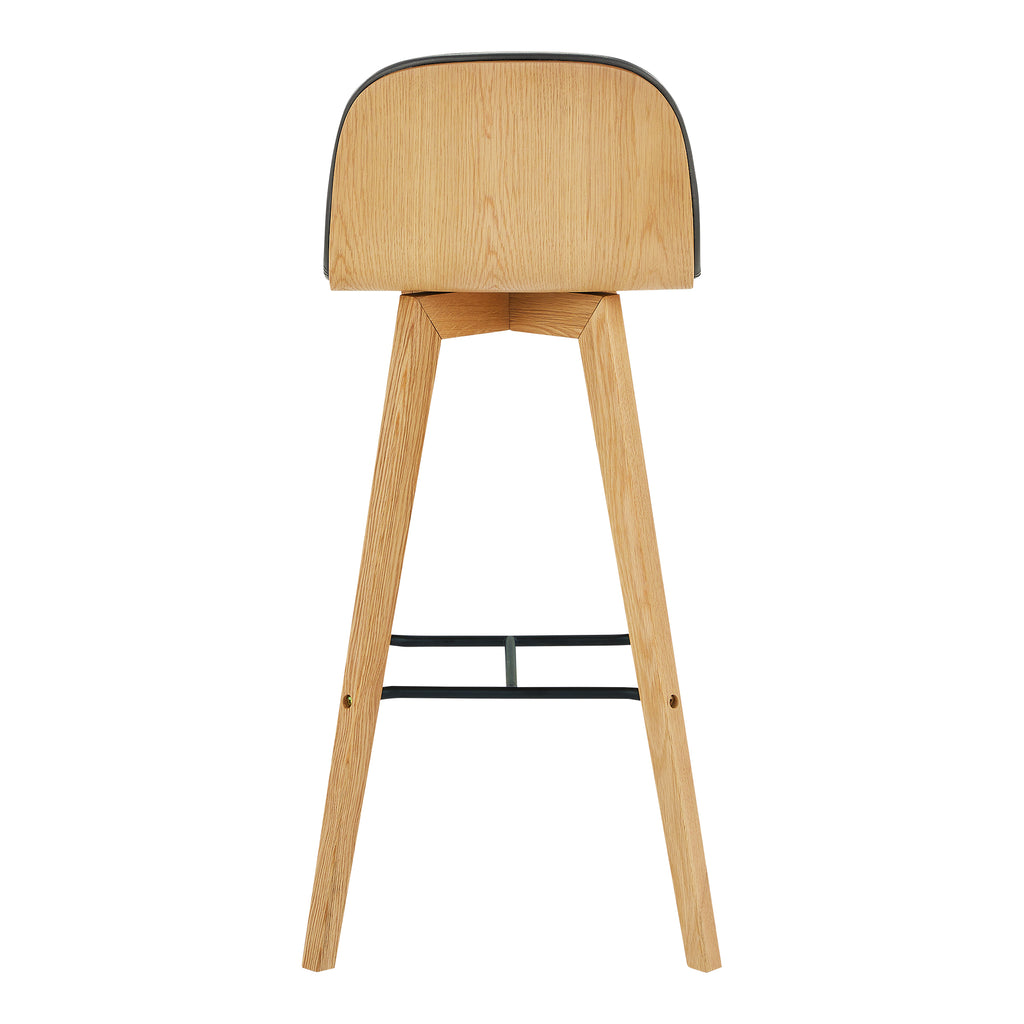 NAPOLI LEATHER BARSTOOL BLACK