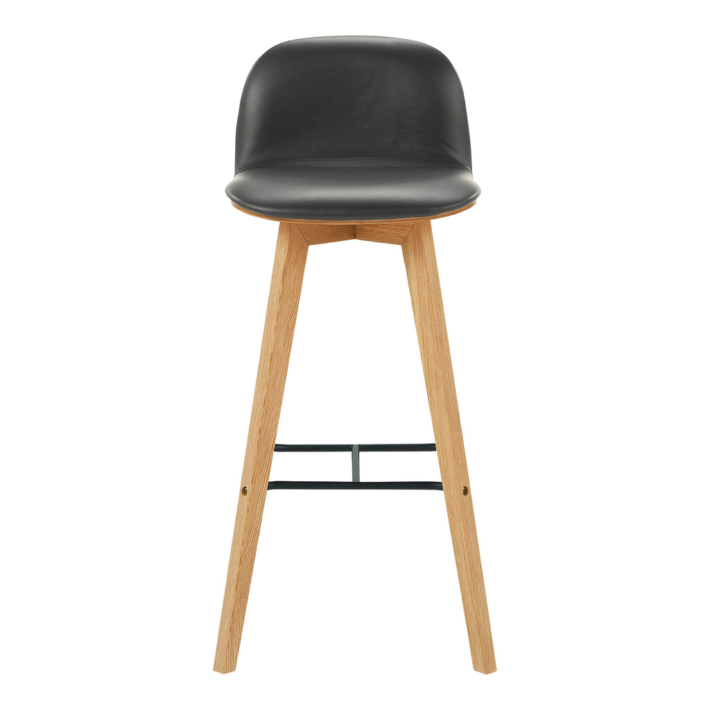 NAPOLI LEATHER BARSTOOL BLACK