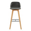 NAPOLI LEATHER BARSTOOL BLACK