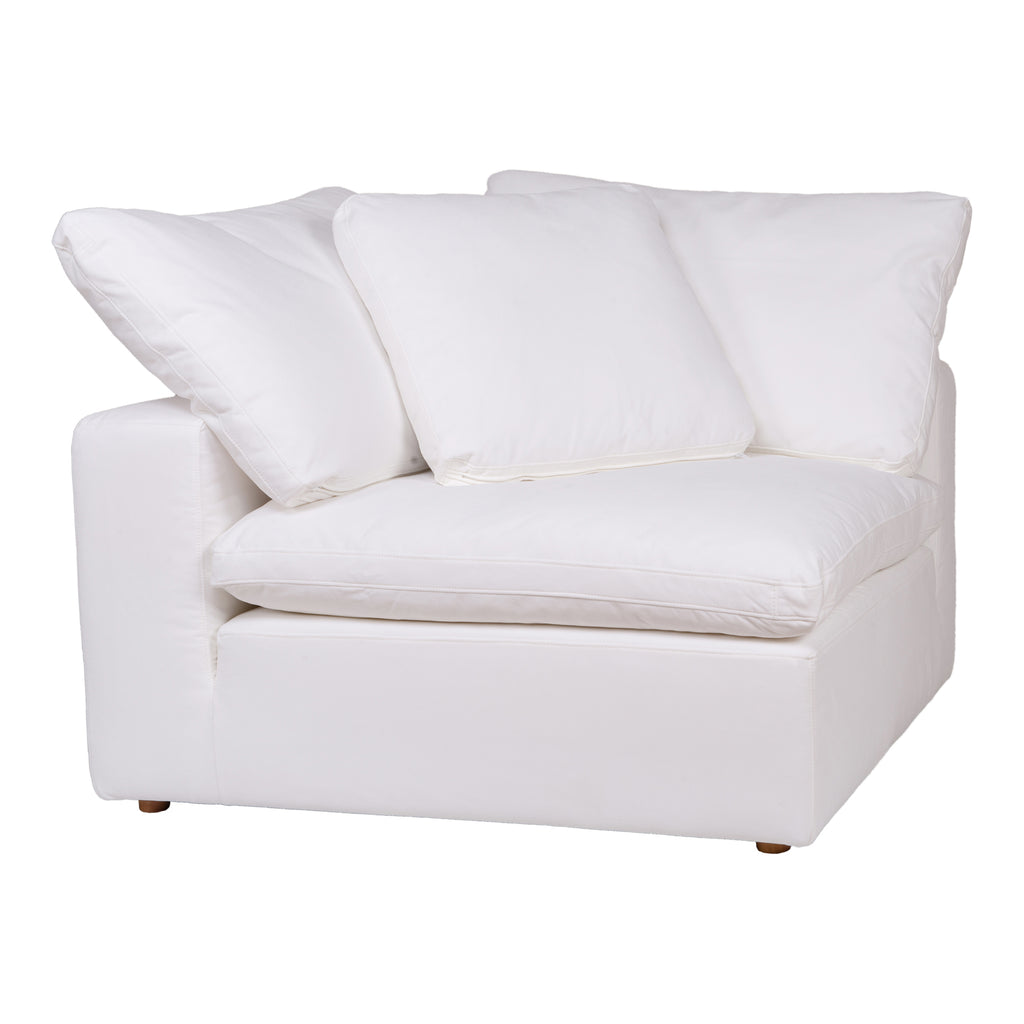 CLAY CORNER CHAIR PERFORMANCE FABRIC WHITE