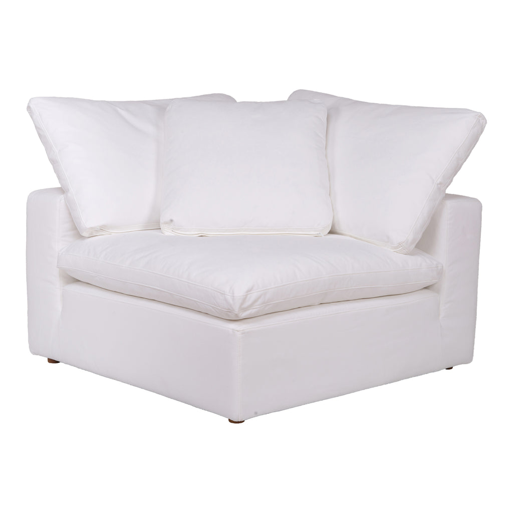 CLAY CORNER CHAIR PERFORMANCE FABRIC WHITE