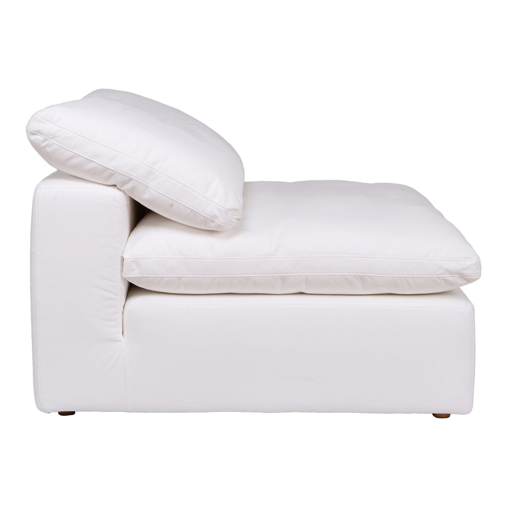 CLAY SLIPPER CHAIR PERFORMANCE FABRIC WHITE