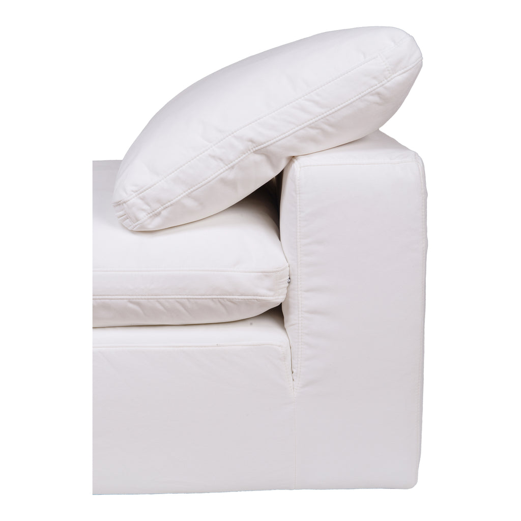 CLAY SLIPPER CHAIR PERFORMANCE FABRIC WHITE