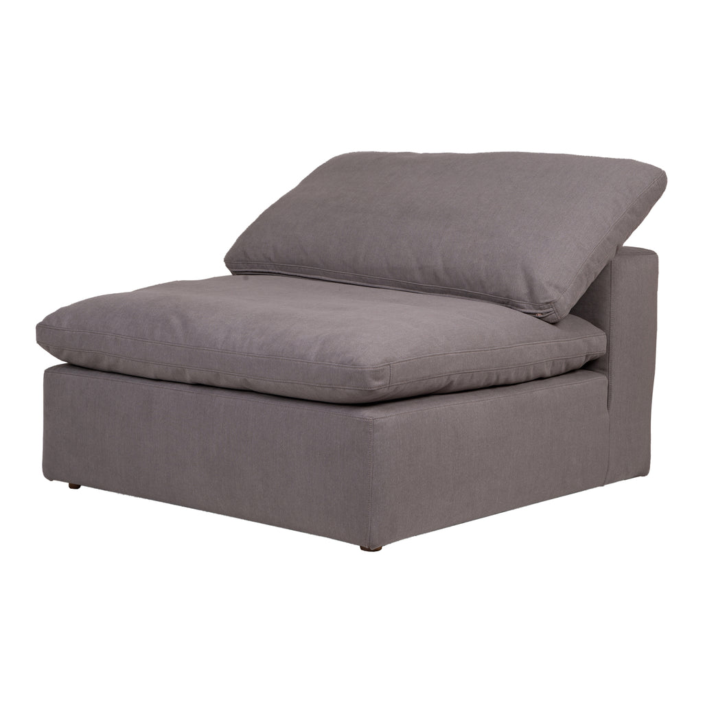 CLAY SLIPPER CHAIR PERFORMANCE FABRIC LIGHT GREY