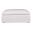 CLAY OTTOMAN PERFORMANCE FABRIC WHITE