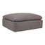 CLAY OTTOMAN PERFORMANCE FABRIC LIGHT GREY