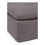 CLAY OTTOMAN PERFORMANCE FABRIC LIGHT GREY