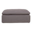 CLAY OTTOMAN PERFORMANCE FABRIC LIGHT GREY