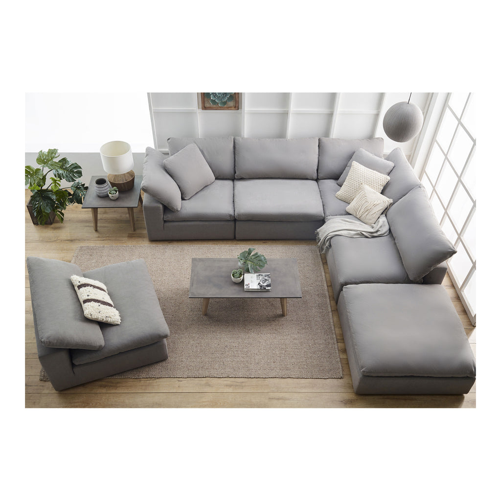 CLAY MODULAR SECTIONAL PERFORMANCE FABRIC LIGHT GREY