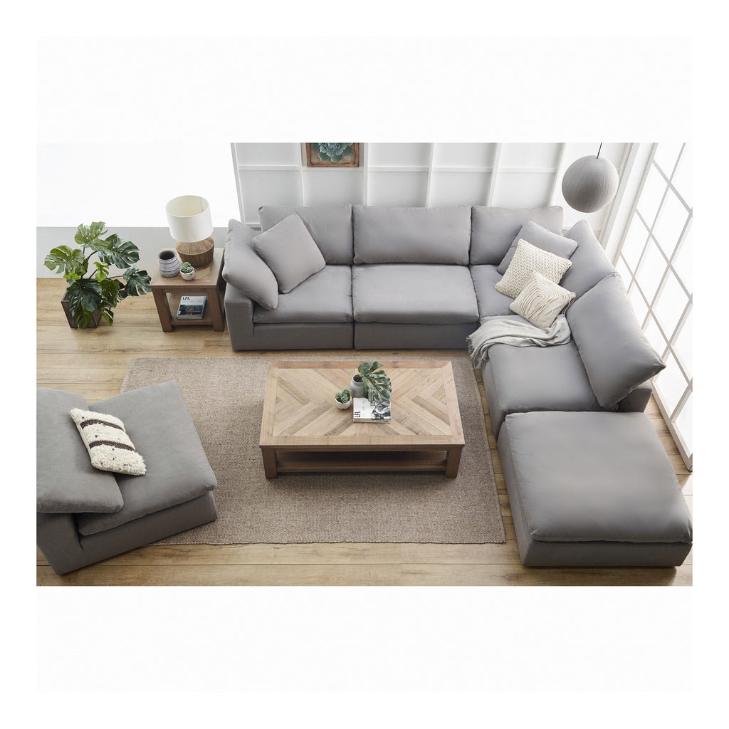 CLAY MODULAR SECTIONAL PERFORMANCE FABRIC LIGHT GREY