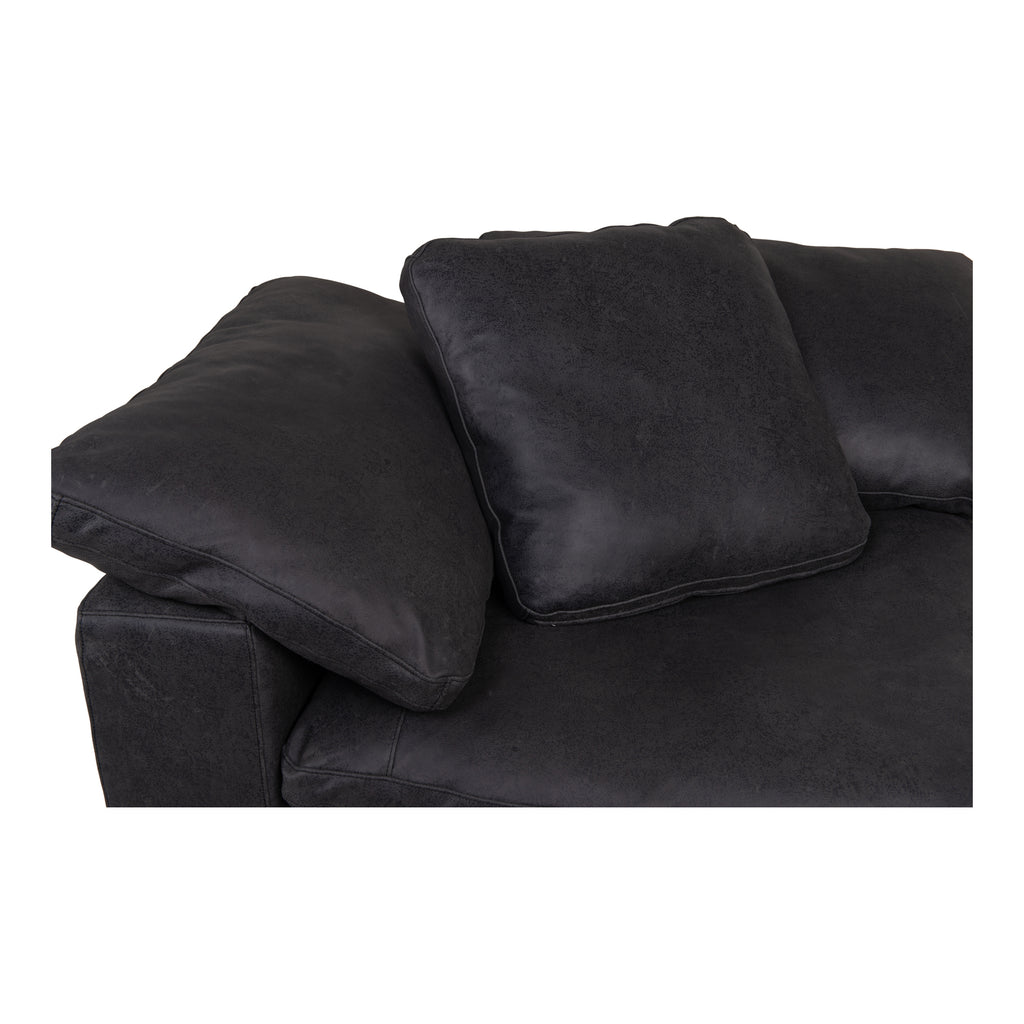 CLAY CORNER CHAIR NUBUCK LEATHER BLACK