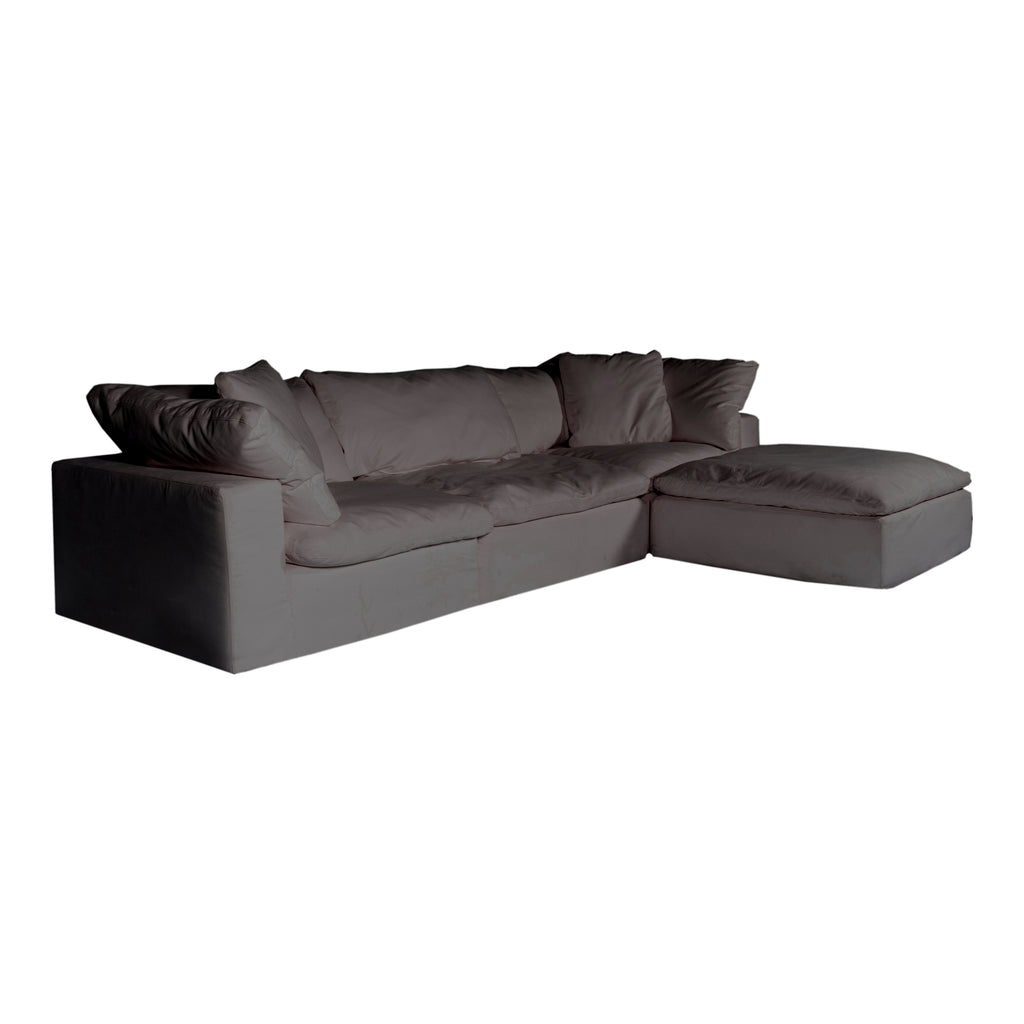 CLAY LOUNGE MODULAR SECTIONAL PERFORMANCE FABRIC LIGHT GREY