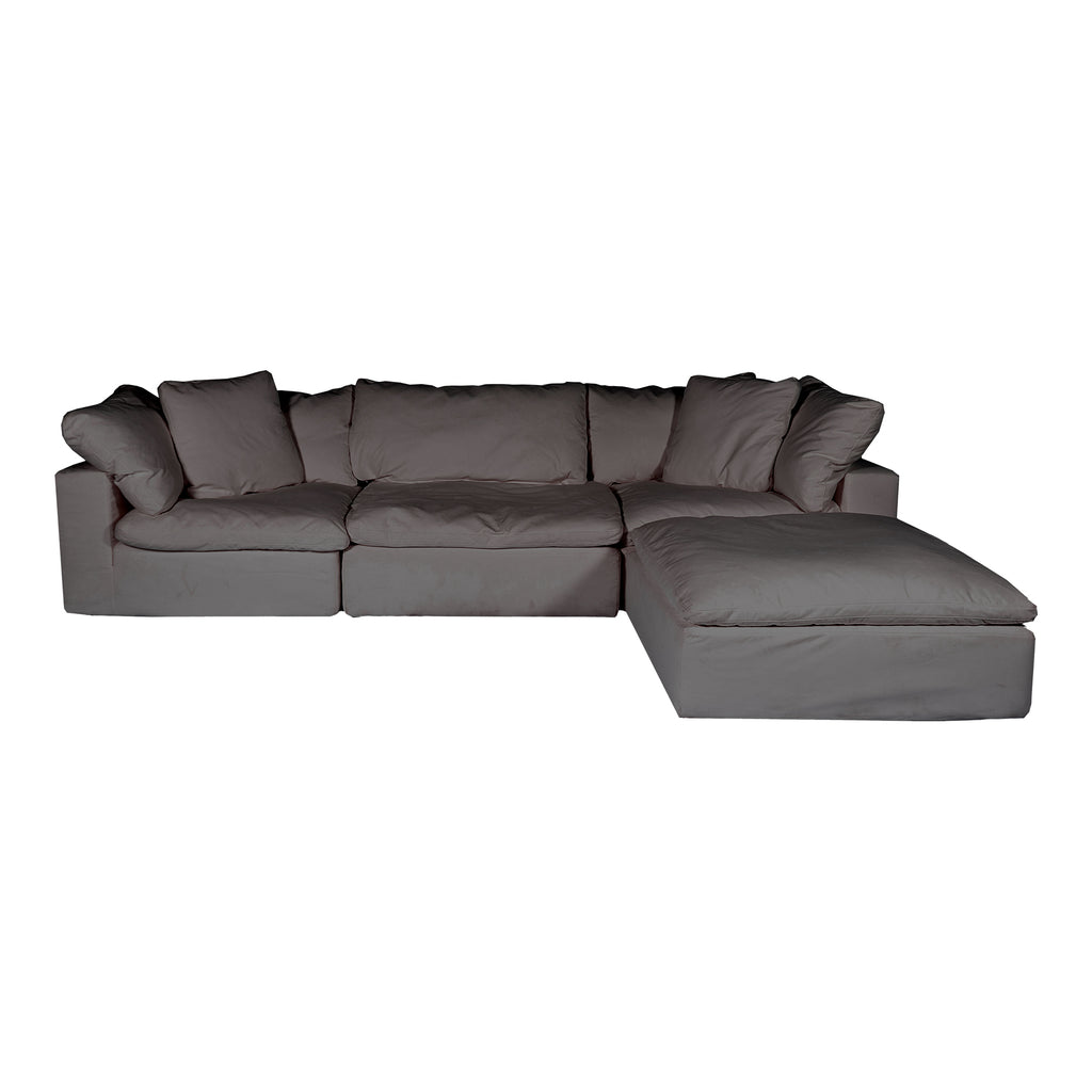 CLAY LOUNGE MODULAR SECTIONAL PERFORMANCE FABRIC LIGHT GREY