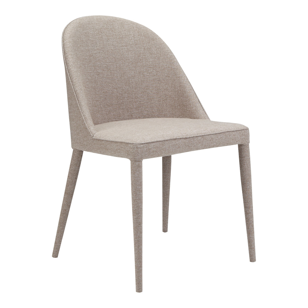 BURTON FABRIC DINING CHAIR LIGHT GREY-M2