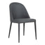 BURTON DINING CHAIR BLACK FADE VEGAN LEATHER-M2