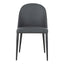 BURTON DINING CHAIR BLACK FADE VEGAN LEATHER-M2