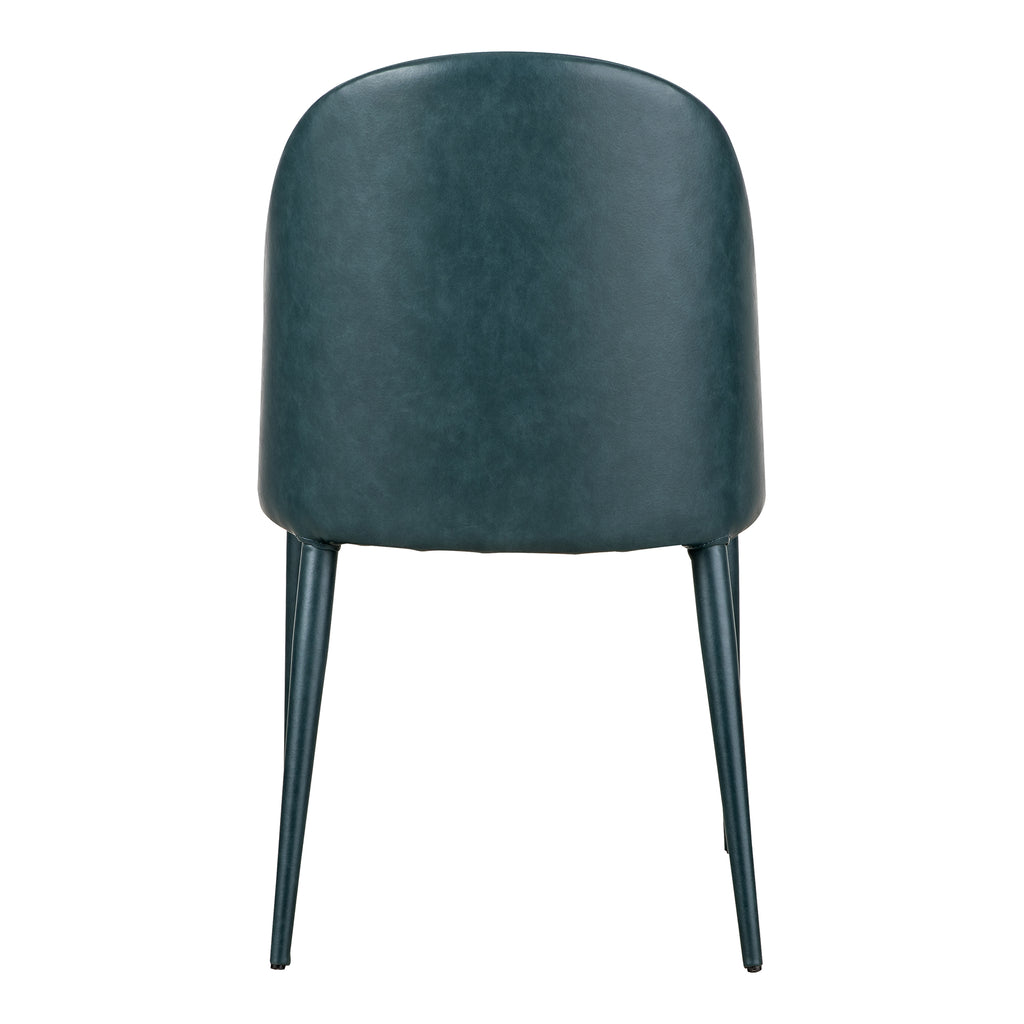 BURTON DINING CHAIR DARK TEAL VEGAN LEATHER-M2