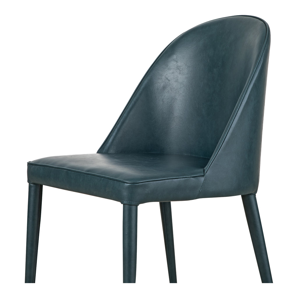 BURTON DINING CHAIR DARK TEAL VEGAN LEATHER-M2