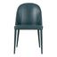 BURTON DINING CHAIR DARK TEAL VEGAN LEATHER-M2