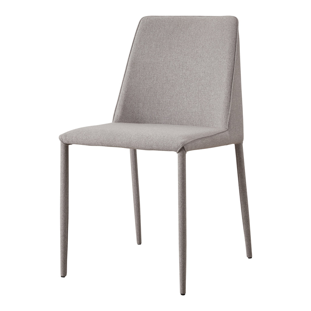 NORA FABRIC DINING CHAIR LIGHT GREY-M2