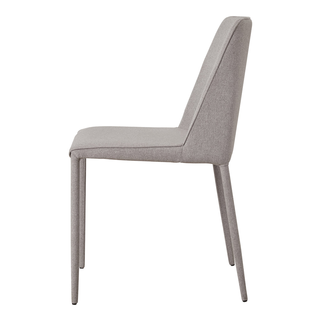 NORA FABRIC DINING CHAIR LIGHT GREY-M2