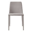 NORA FABRIC DINING CHAIR LIGHT GREY-M2