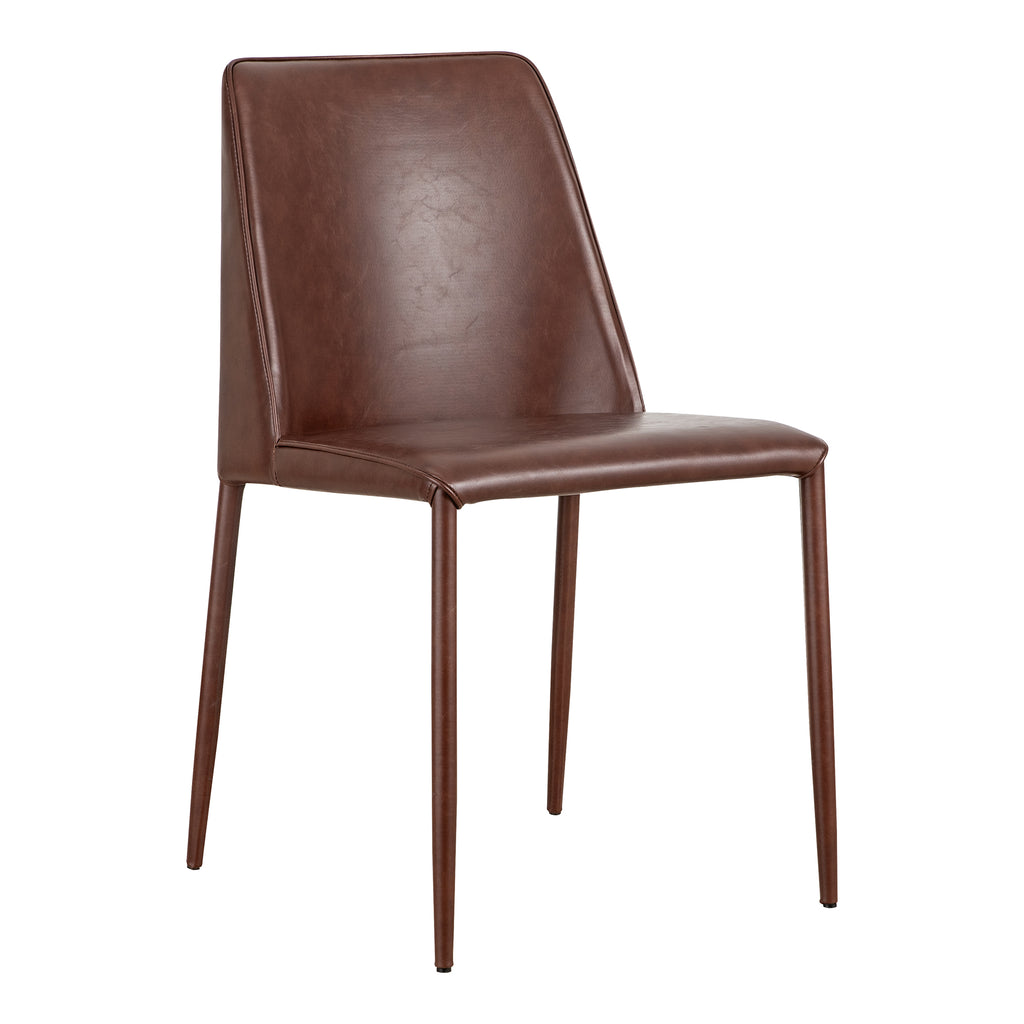 NORA DINING CHAIR SMOKED CHERRY VEGAN LEATHER-M2