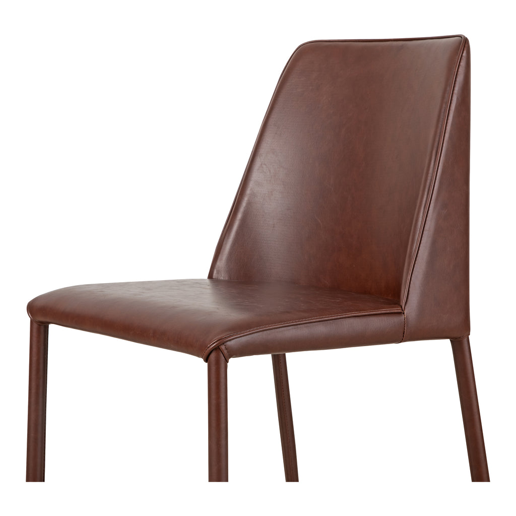 NORA DINING CHAIR SMOKED CHERRY VEGAN LEATHER-M2