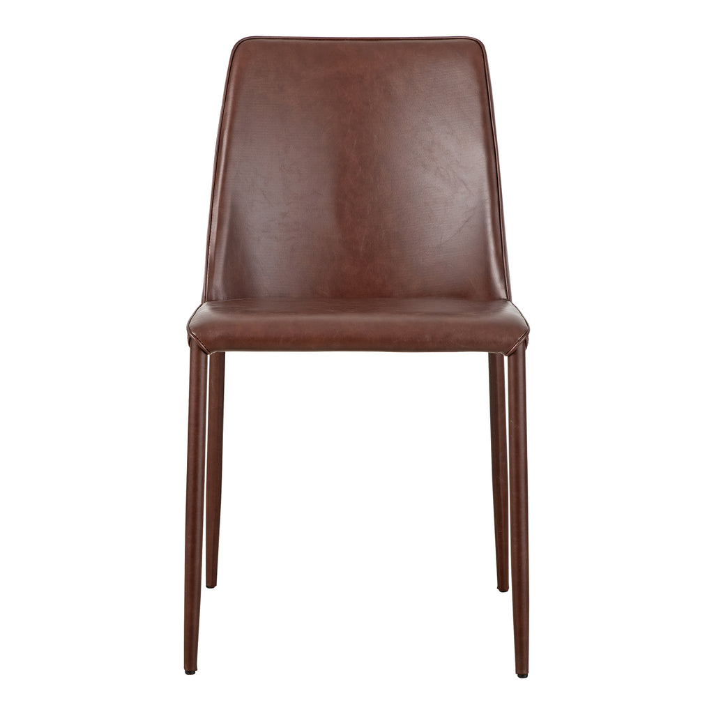 NORA DINING CHAIR SMOKED CHERRY VEGAN LEATHER-M2