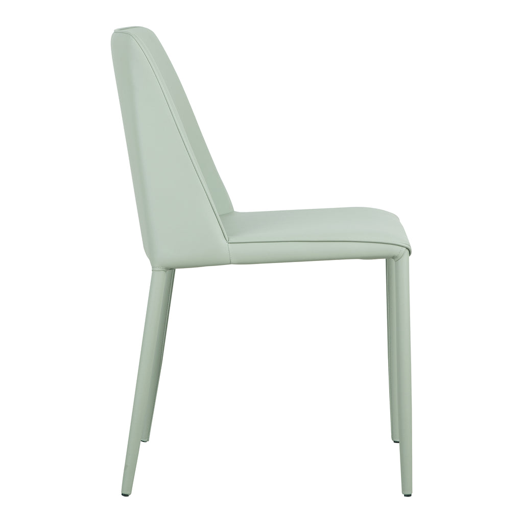 NORA DINING CHAIR GREEN MINERAL VEGAN LEATHER-M2