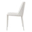 NORA DINING CHAIR WHITE VEGAN LEATHER-M2