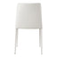 NORA DINING CHAIR WHITE VEGAN LEATHER-M2