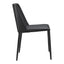 NORA DINING CHAIR BLACK VEGAN LEATHER-M2