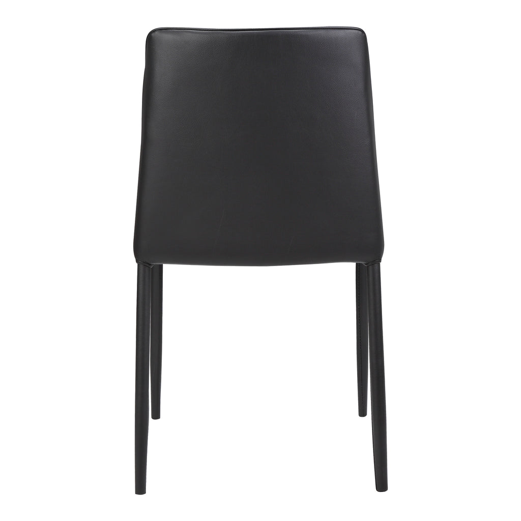 NORA DINING CHAIR BLACK VEGAN LEATHER-M2