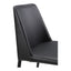 NORA DINING CHAIR BLACK VEGAN LEATHER-M2