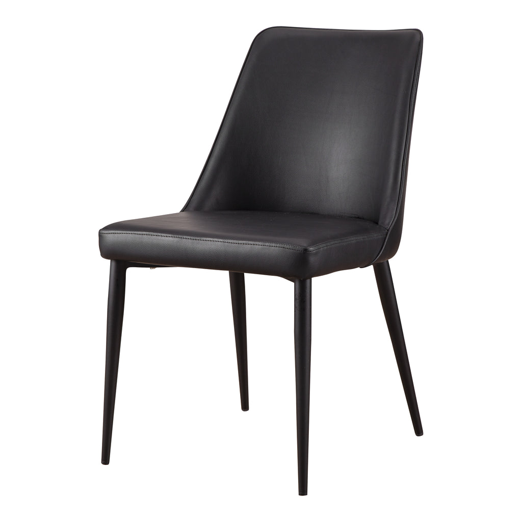 LULA DINING CHAIR BLACK VEGAN LEATHER-M2