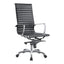 STUDIO SWIVEL OFFICE CHAIR HIGH BACK BLACK VEGAN LEATHER