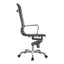 STUDIO SWIVEL OFFICE CHAIR HIGH BACK BLACK VEGAN LEATHER