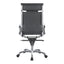 STUDIO SWIVEL OFFICE CHAIR HIGH BACK BLACK VEGAN LEATHER