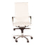 STUDIO SWIVEL OFFICE CHAIR HIGH BACK WHITE VEGAN LEATHER