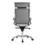 STUDIO SWIVEL OFFICE CHAIR HIGH BACK GREY VEGAN LEATHER