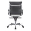 STUDIO SWIVEL OFFICE CHAIR LOW BACK BLACK VEGAN LEATHER