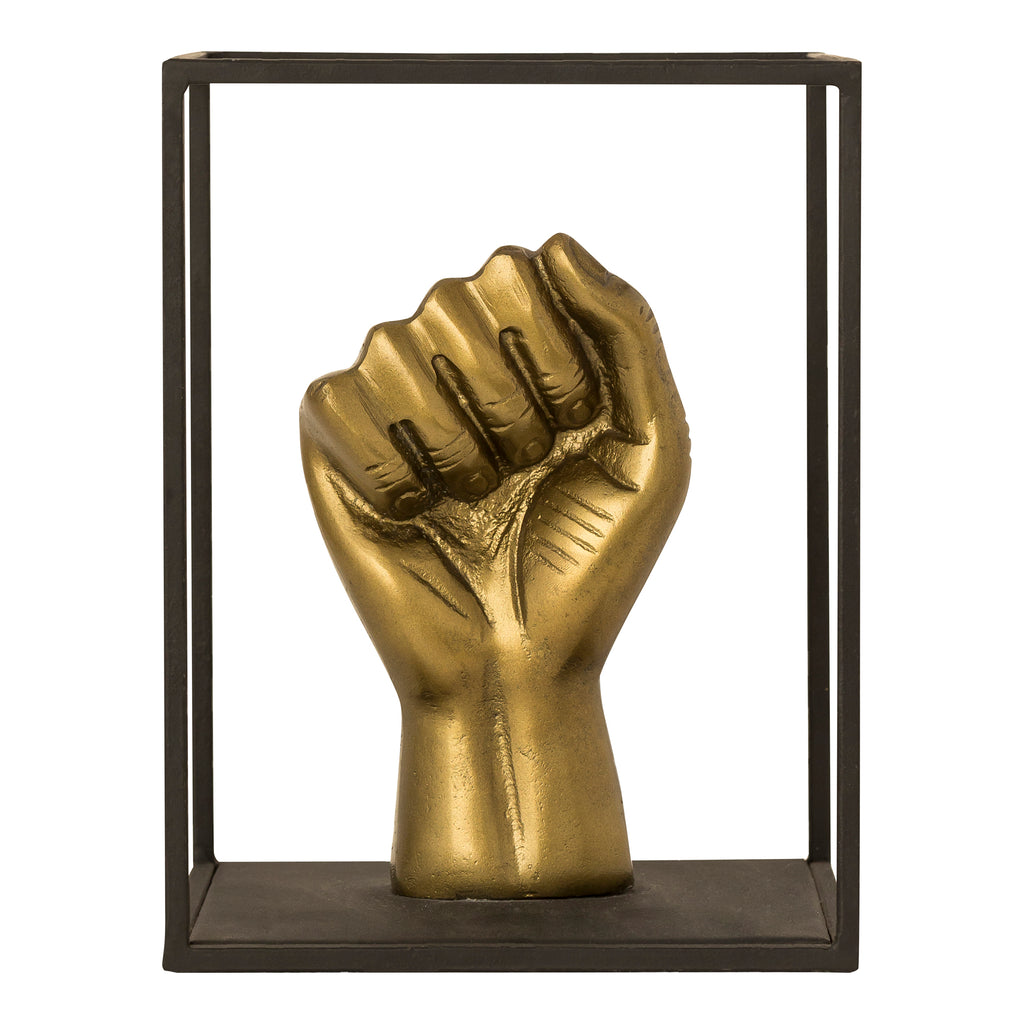 BRONZE FIST SCULPTURE